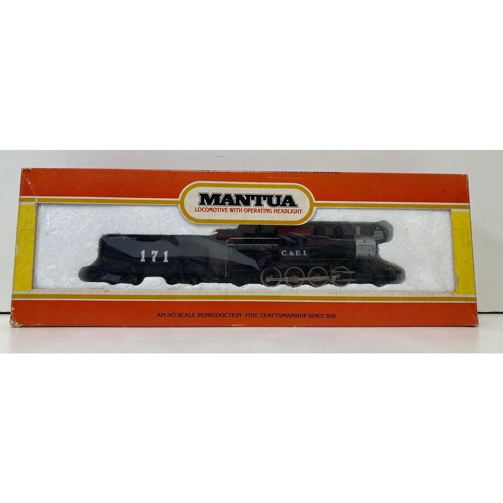 Mantua 322-72 HO Chicago & East IL Camelback 2-8-2 Steam Engine Locomotive
